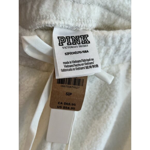 PINK Victoria’s Secret Sweatpants Women’s Ivory Pants Gym Lounge Sz Small NWT‎ - Picture 3 of 10